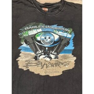 01' Harley Davidson Bahamas Twin Cam 88 T Shirt Men's 3XL Black Graphic Tee